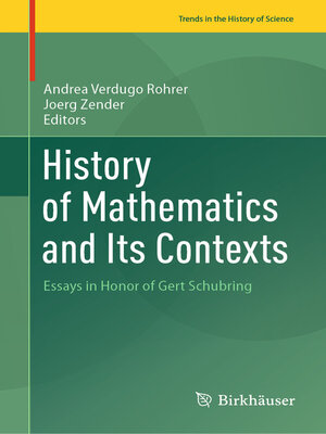 cover image of History of Mathematics and Its Contexts
